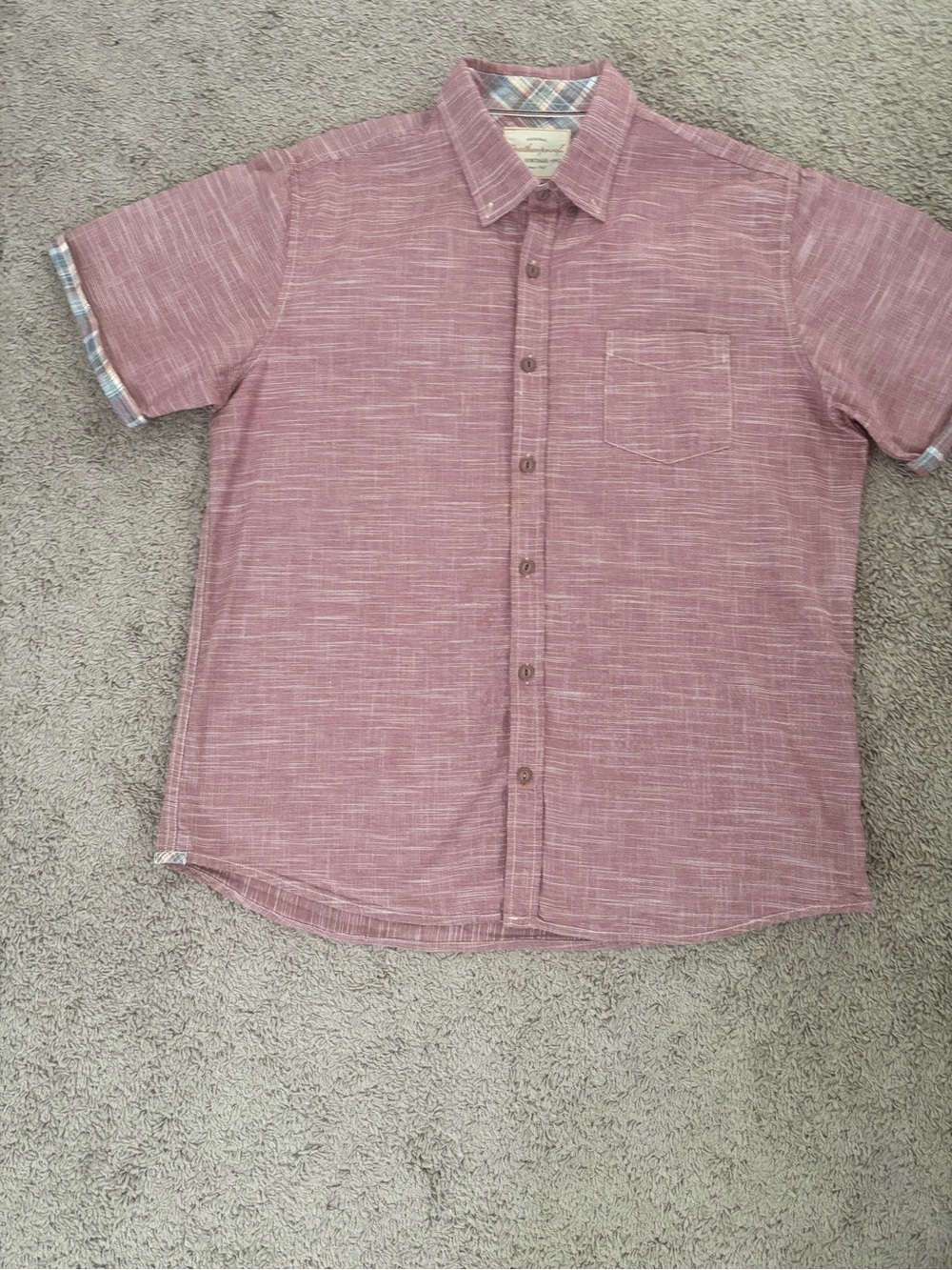 Weatherproof Men's Short-Sleeve Button-Down Shirt in Rose